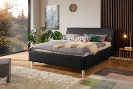 Design bett xxl big leder hotel polster 180x200 multifunktion regal usb betten. Polsterbett Mit Federkern H2 Schwarz Material Leder Metall Fossey Ada Trendline Elastisch Moebel Suchmaschine Ladendirekt De