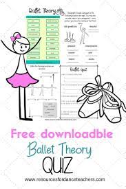 Ballet Theory Activity Pack From Resources For Dance Teachers Ballet Quiz Dance Teacher Tools Dance Teacher