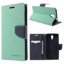 HTC Desire 620 Wallet Case - Fancy Cyan