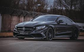 Download Wallpapers 4k Mercedes Benz S Class Coupe Brabus 2018 C217 S65 Amg W217 Black Luxury Coupe Tuning S65 Amg Black New S Class Coupe German Cars Benz S Mercedes Benz Coupe