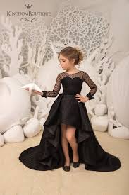 Coral Reef Nueva Kingdom Boutique Girls Black Dress Girls Pageant Dresses Black Flower Girl Dress