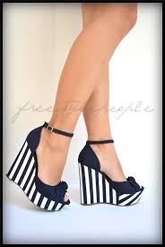 Black And White Striped Wedges Jessica Simpson Wedge Shoes Jessica Simpson Navy Blue White Corra Wedges Striped Platform Sandals Wedges Steampunk Geek In 2020 Wedge Shoes Fabulous Shoes Shoes