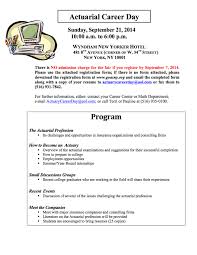 actuarial career day on 9/21!  bentley