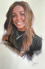 Watercolor portrait painting customized 13 x 18