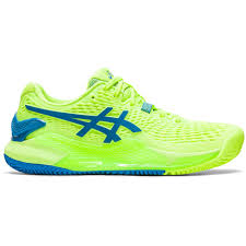 Asics Gel Resolution 9 Hazard Green/Reborn Blue (CC) (US 12 Only) Women's  Tennis Shoe - Serving Aces