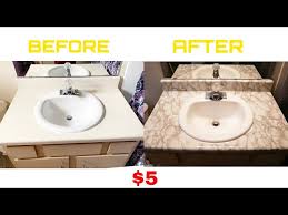 Pure stone tiles marron emperador marble pure stone tiles. Transforming Bathroom Sink Diy With Marble Contact Paper Youtube