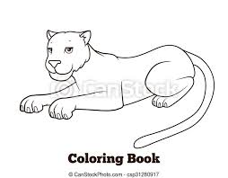 Cougar mascot set with separated objects. Panther Cartoon Coloring Book Vector Illustration Panther Cartoon Coloring Book Hand Drawn Vector Illustration Canstock