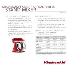 kitchenaid 4.8l artisan tilt head stand
