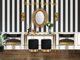 Black And Gold Kitchen Wallpaper Black White Gold Wallpaper White And Gold Decor White And Gold Wallpaper Black White Rooms
