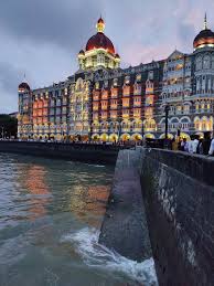 Illuminated Taj Mahal Palace Hotel at ...