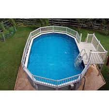 Vinyl Works Deluxe 24 In In Pool Step For Above Ground Pools Taupe Walmart Com In 2020 Above Ground Pool Decks Pool Steps Above Ground Pool