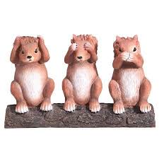 не вижу зла не слышу зла не говорю зла Home Squirrel Three Wise Monkeys Wise Monkeys