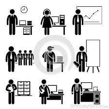 Office Jobs Occupations Careers Office Job Pictogram Stock Images Free