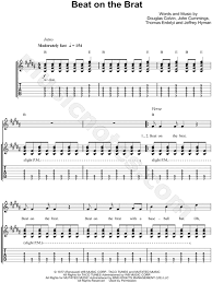 The Ramones Beat On The Brat Guitar Tab In B Major Download Print Sku Mn0146731