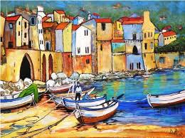 Port De Peche Peinture 54x73 Cm Par Daniel Blot Peinture A L Huile Sur Toile De Lin Vernie Peinture Nautique Les Arts Comment Peindre