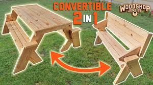 Free store pick up or australia wide delivery $ Wood Folding Garden Picnic Table And Bench 2 In 1 Off 53