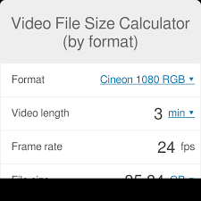 video file size calculator by format omni