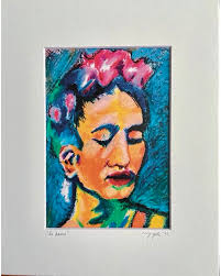 La Dama 5" x 7' print by rosy petri matted to 8" x 10" — paradise home