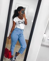 For this tutorial you need a little bit strechy pants or not thight pants. Sonia Bslo On Instagram Ootd I Think I Should Stop Being So Basic Outfit Details Top From C Fashion Outfits Denim Fashion Cute Swag Outfits
