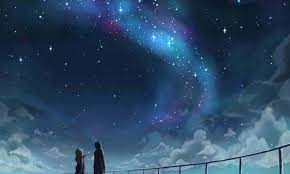 The great collection of anime sky wallpapers for desktop, laptop and mobiles. 30 Anime Galaxy Wallpaper Couple Sachi Wallpaper