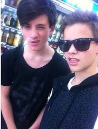 Ethan Karpathy with friend Chris Lanzon.