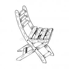 They really soften the look and allow the focus to be on the decorations white wooden garden chairs are the perfect pick for a southern wedding ceremony! Hand Drawn Garden Chair Sketch Style Vector Illustration Of Wooden Garden Chair Ad Garden Chai Wooden Garden Chairs Art Chair Grey Leather Dining Chair