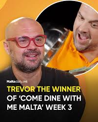 With an impressive and record-breaking 36 points, Trevor was announced as  the winner of Come Dine With Me Malta Week 3. With Sylvana and Mignon at a  draw at 29 points, Trevor