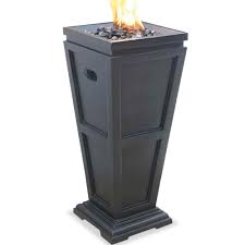 With a flue to direct smoke up the chimney. Propane Gas Tile Fire Pit Table