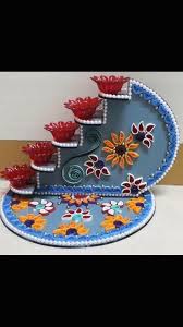 Beautiful Diya Stand Diwali Decoration Items Diwali Diy Thali Decoration Ideas