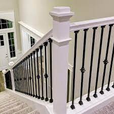 We specialize in aluminum fabrication and installation of everything from guardrails, awnings, fences. Stair Parts 1 2 In Matte Black Metal Angled Baluster Shoe I350b 000 Hda0d The Home Depot Stair Railing Design House Stairs Stair Railing Makeover