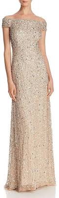 Adrianna Papell Off The Shoulder Sequined Gown Women Bloomingdale S In 2020 Gowns Fancy Dresses Dresses
