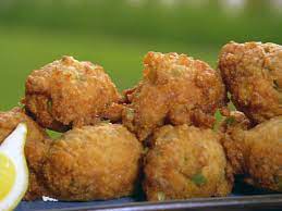 Scrumptious homemade hush puppies.delicious by themselves or with battered fried fish. Gina S Italian Kitchen Crab Hush Puppies