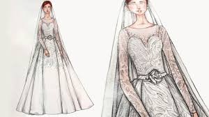 Baju pengantin potongan lurus memiliki desain yang sederhana, di mana hanya potongan kain lurus. Wedding Dress Fashion Illustration Menggambar Desain Baju Pengantin 2020