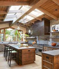Rooms Of Inspiration Modern Farmhouse Kitchen With Skylights Luxury Kitchen Design Rustic Kitchen Modern Kitchen