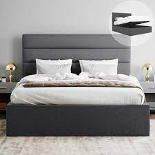 Dhp rose upholstered platform bed. Benny Gas Lift Storage Bed Frame Charcoal Fabric Bed Frame With Storage Bed Designs With Storage Bed Frame