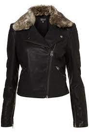 Fur Collar Quilted Biker Jacket Topshop Jacket Fur Leather Jacket Leather Jacket