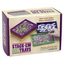 A smooth work surface makes moving pieces easily, and the open side makes it easier to keep your puzzle intact after finishing. Buy Stack Em Puzzle Trays Set Of 6 Colorful Sorting Trays