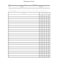 Evaluation Form Templates