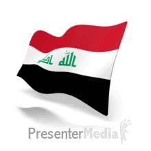 German flag with some soft highlights and folds. Iraq Flag Perspective Anim