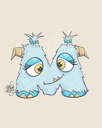 Monster Alphabet Cool Letters Cute Monster Illustrations Abc S Letter M Cute Monster Illustration Cute Monsters Monster Illustration