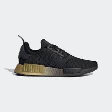 A pair of women's black sneakers are a staple in any closet. Women S Nmd R1 Black And Gold Shoes Adidas Us
