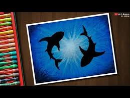 Underwater Shark Drawing For Beginners With Oil Pastels Step By Step Youtube Underwater Drawing Shark Drawing Oil Pastel Art