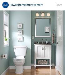 But decorating a bathroom can be challenging, particularly when your loo is on the smaller side. Sherwin Williams Worn Turquoise Just The Vanity And Mirror Not The Pictures Etc Small Space Small Bathroom Colors Bathroom Wall Colors Small Bathroom Paint
