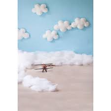 Your baby photoshoot background stock images are ready. 5x7ft Blue Sky White Clouds Baby Pilot Photography Backdrops Toy Aircraft Kids Boy Photo Shoot Backgrounds For Studio Photography Backdrops Newborn Backdrop Baby Photography Backdrop