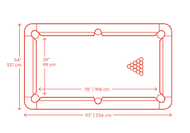 7 Foot Billiards Pool Table Dimensions Drawings