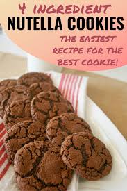 4 Ingredient Nutella Cookies To Eat Drink Be Married Recipe In 2020 Nutella Cookies Nutella Ingredients Nutella