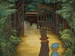 The Stagecoach Professor Layton Diabolical Box Pandora S Box Layton Luke Folsense Herzen Castle Professor Layton Game Concept Art Mystery Room