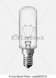 Fridge Light Bulb Transparent Bulb Design Realistic Vector Illustration
