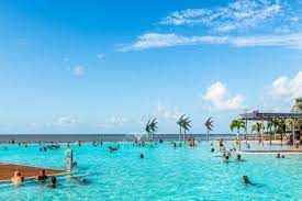 Cairns on the great barrier reef. Lagoon Cairns Esplanade