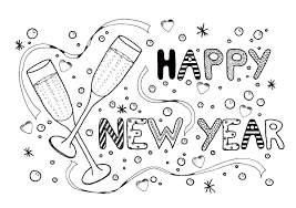 The new year is the day that marks the time of the beginning of a new calendar year, and is the day on which the year count of the specific calendar used is incremented. New Year Celebration Adult Coloring Page Thriftyfun